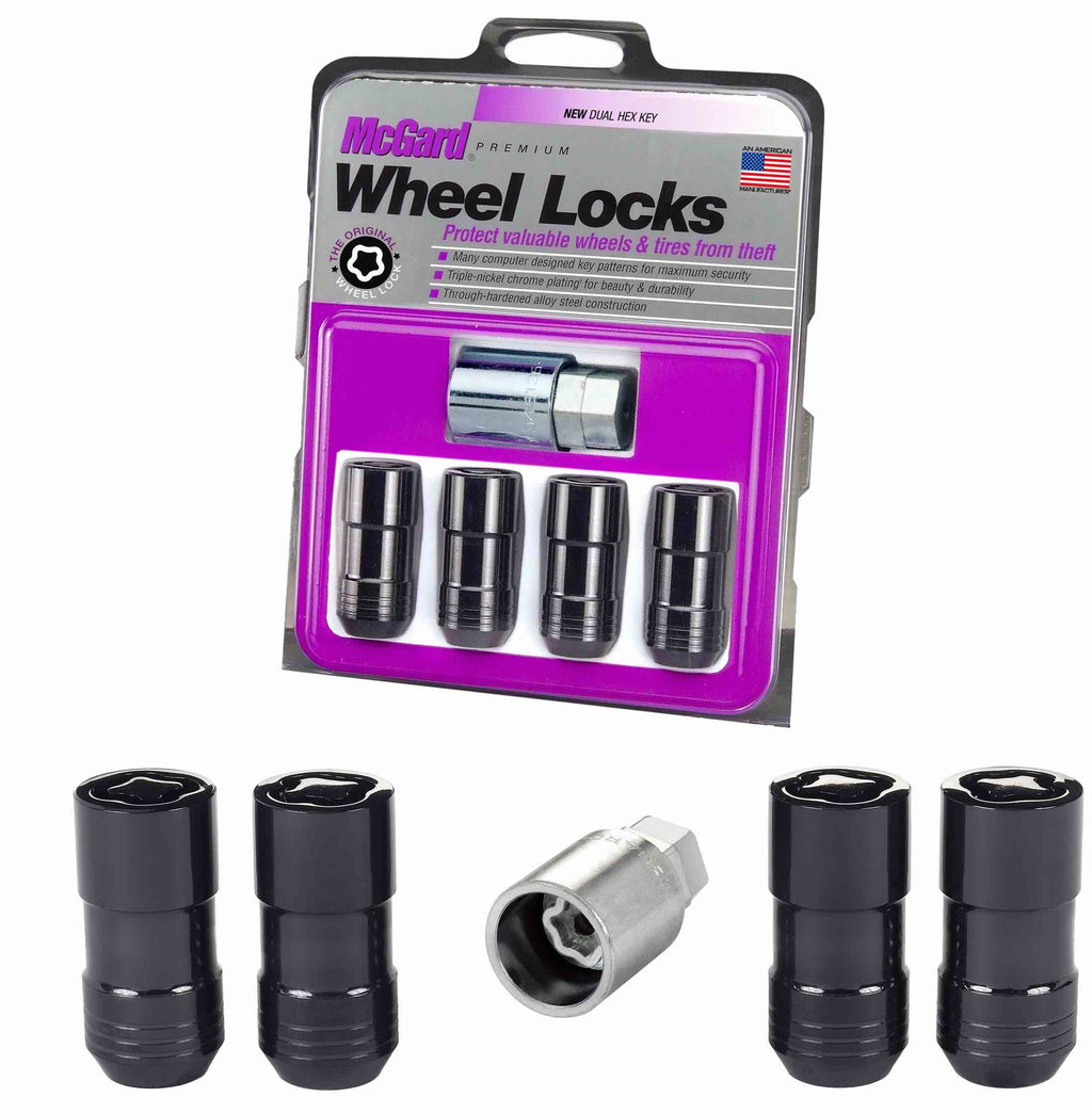 Universal Wheel Lug Nut Lock Set/Kit BLACK M14 x 1.5 for Cady Chevy GMC Hummer