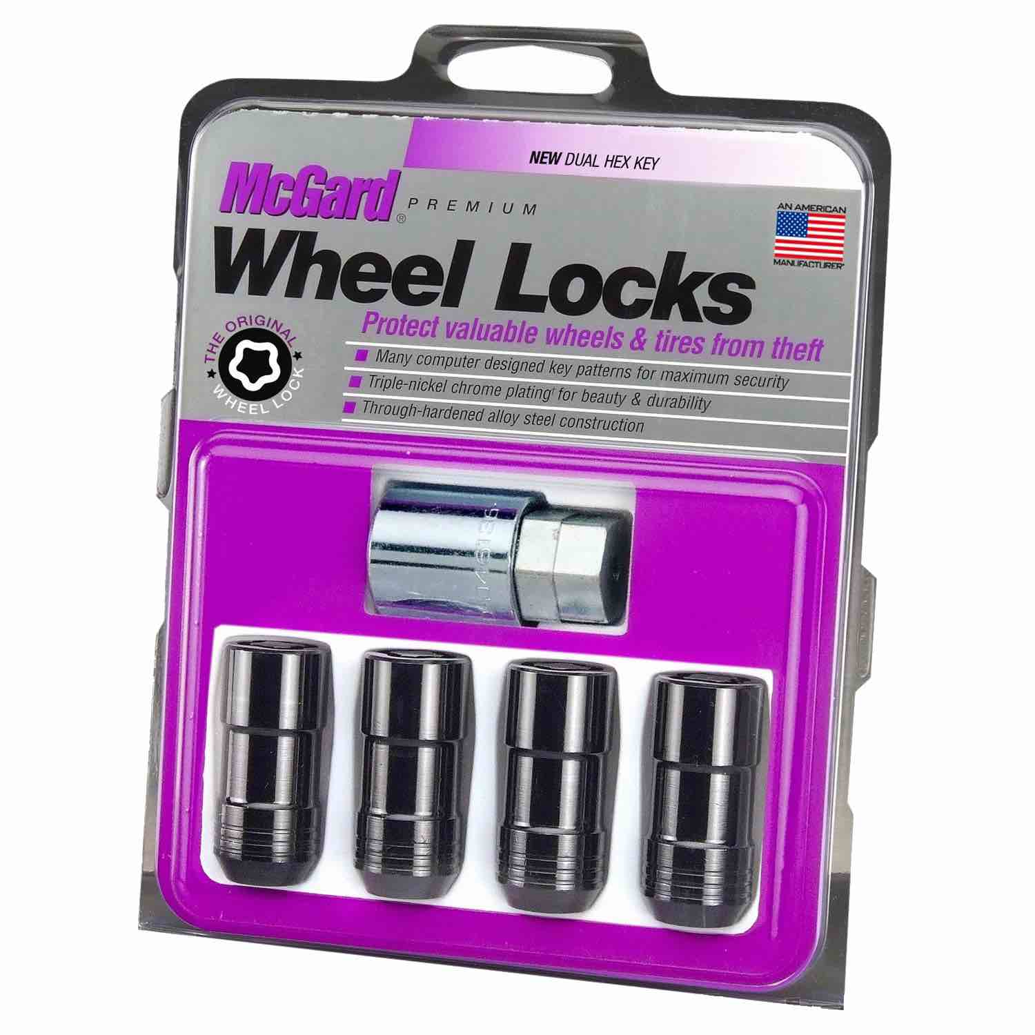 Universal Wheel Lug Nut Lock Set/Kit BLACK M14 x 1.5 for Cady Chevy GMC Hummer