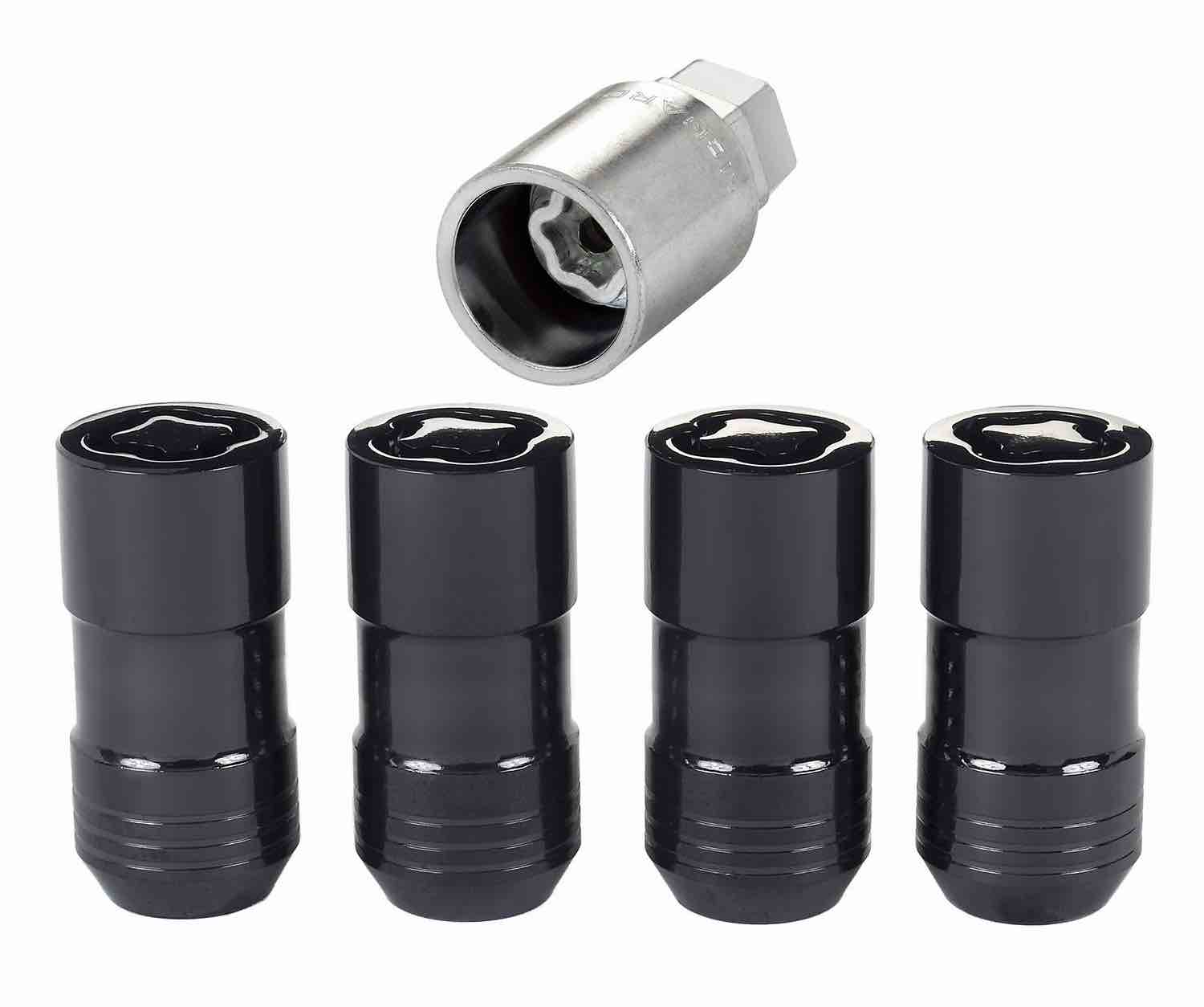 Universal Wheel Lug Nut Lock Set/Kit BLACK M14 x 1.5 for Cady Chevy GMC Hummer