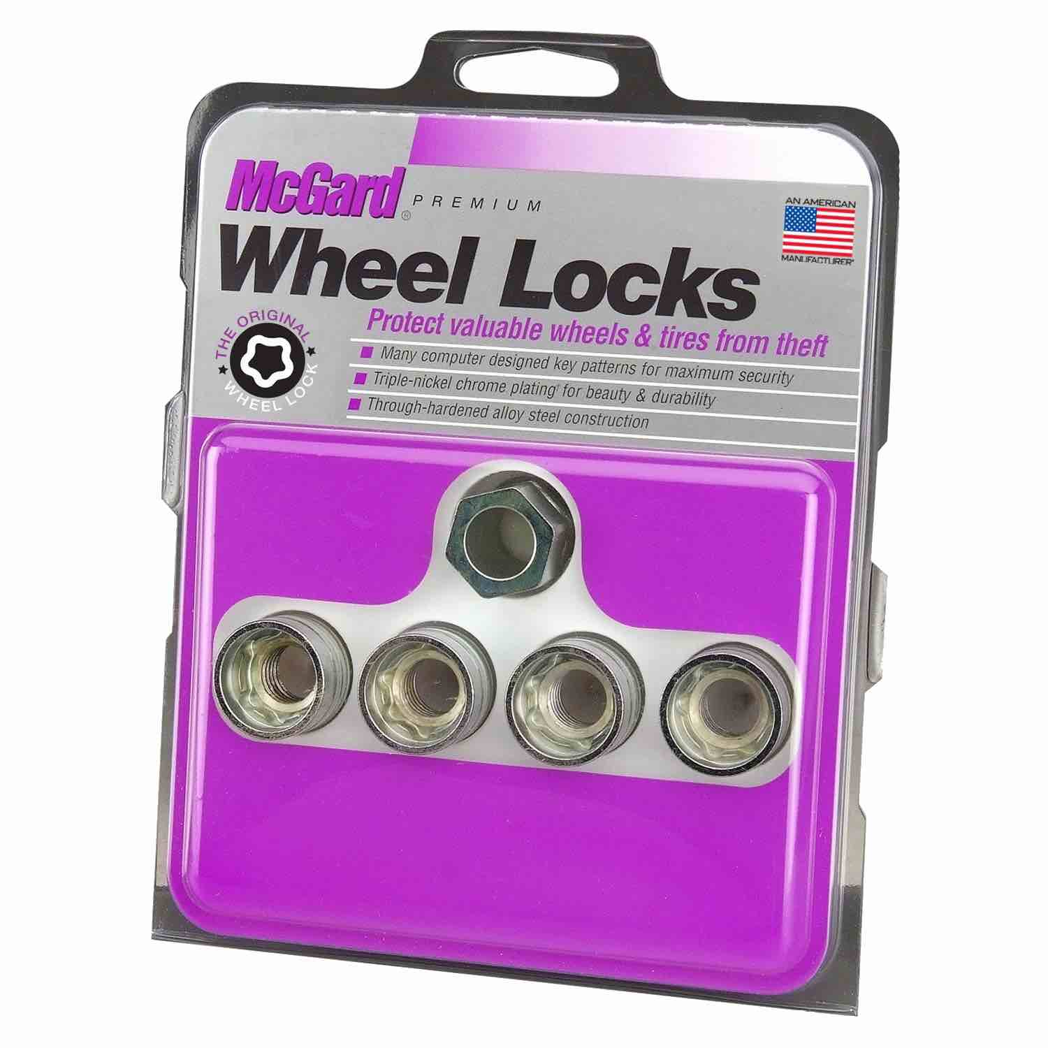 1 Universal Under Hub Cap Wheel Lug Nut Lock Set/Kit MCGARD M14 x 1.5