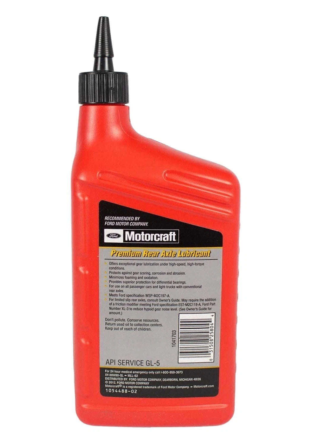 1 Quart Premium Rear Axle Lubricant OEM FORD MOTORCRAFT SAE 80W-90