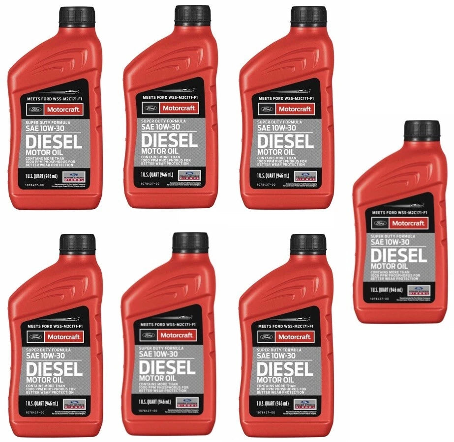 7 Quarts Diesel Engine Motor Oil MOTORCRAFT Super Duty XO10W30QSDF SAE 10W30
