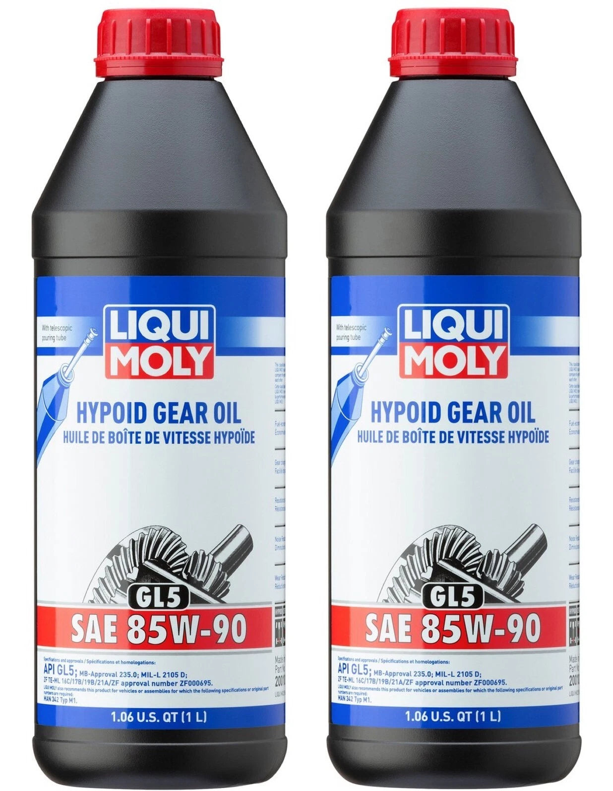 2 Liter Hypoid Gear Differential Oil LIQUI MOLY (GL5) SAE 85W-90