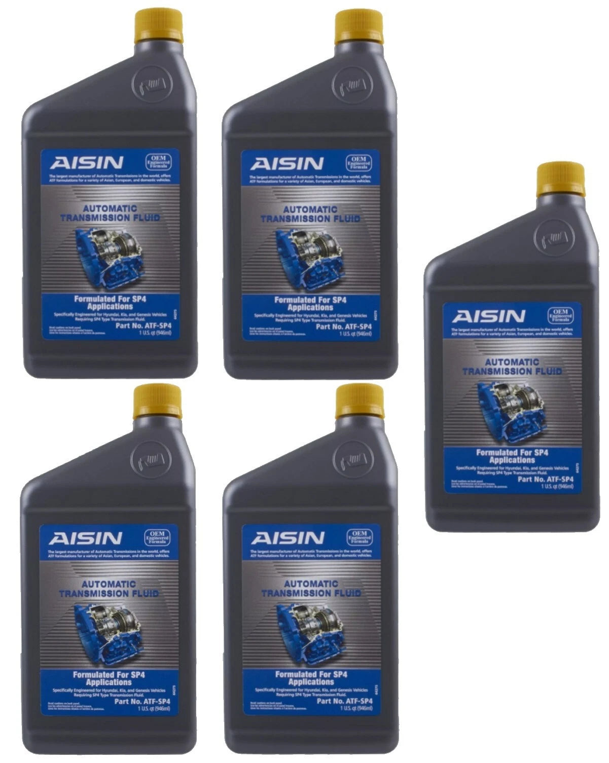 5 Quarts Automatic Transmission Fluid OEM AISIN ATF-SP4