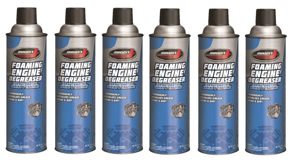 6 X 16 Oz. JOHNSEN'S Engine Foaming Degreaser for Automotive Marine Tractors