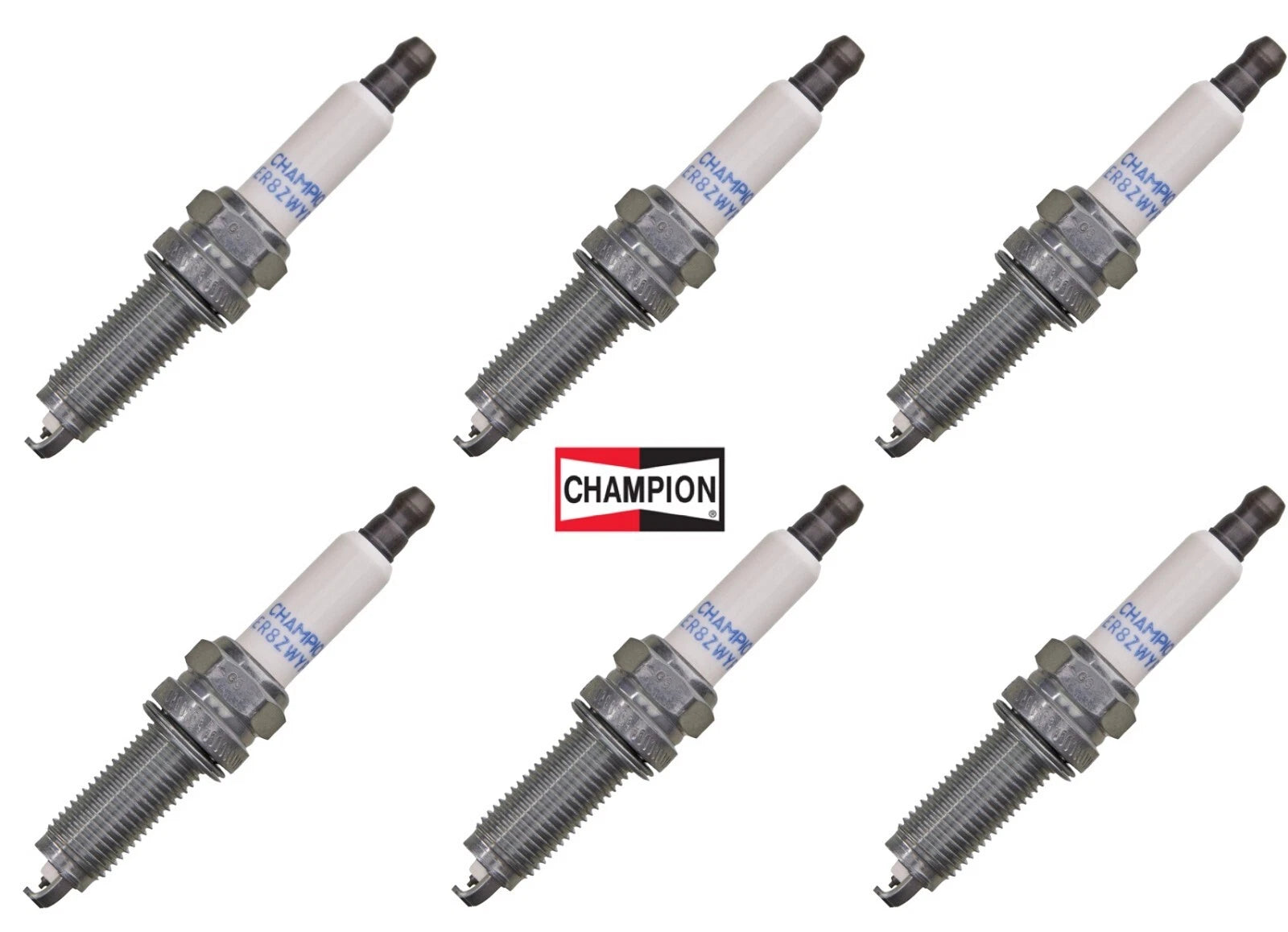 Set 6 Spark Plugs Champion 9417 Iridium For Acura Honda Hyundai Jeep Pre gapped