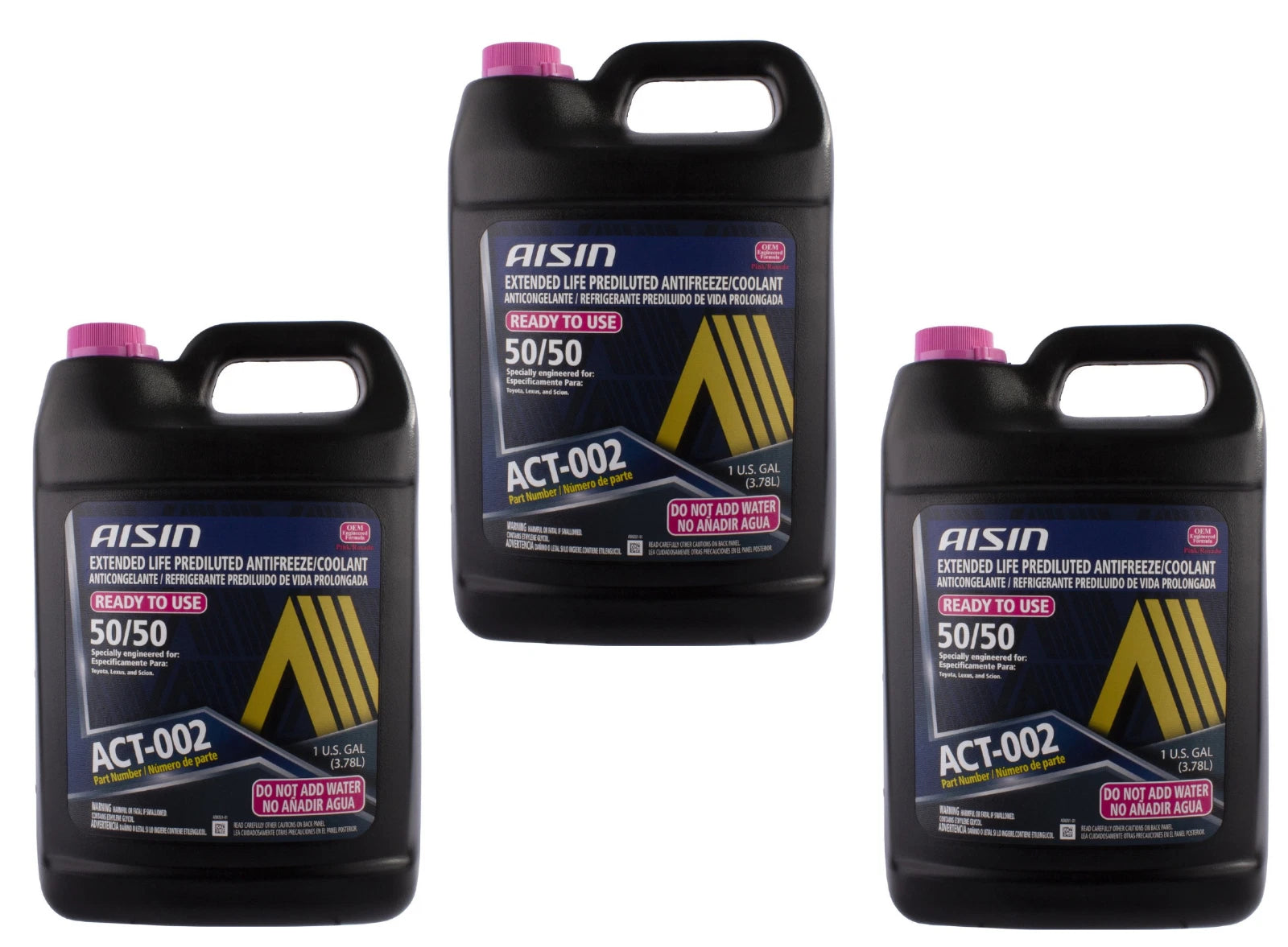 3 Gallons Engine Coolant/Antifreeze AISIN HOAT Extended Life Pink