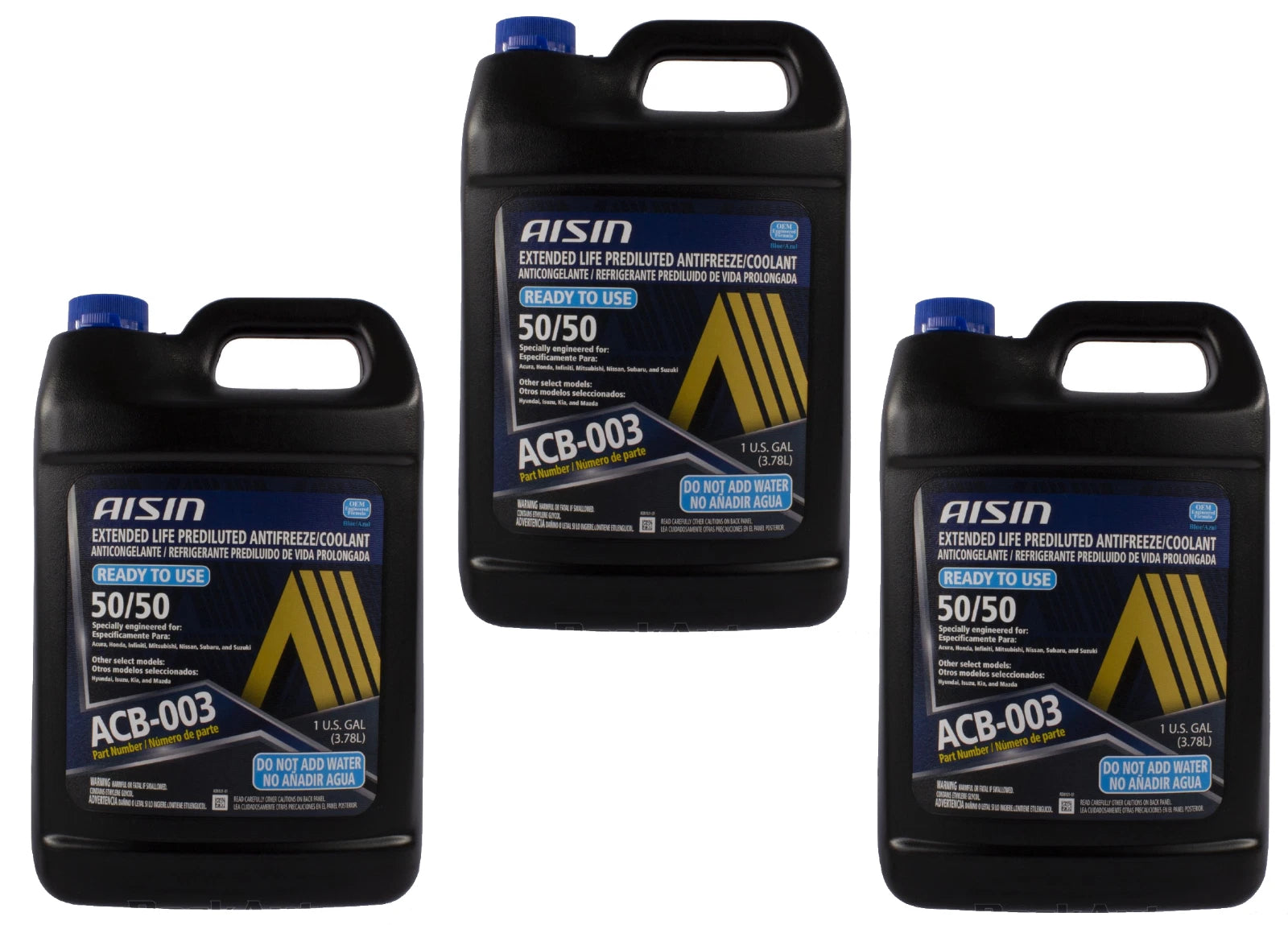 3 Galons Engine Coolant/Antifreeze AISIN HOAT Extended Life Pre-diluted BLUE