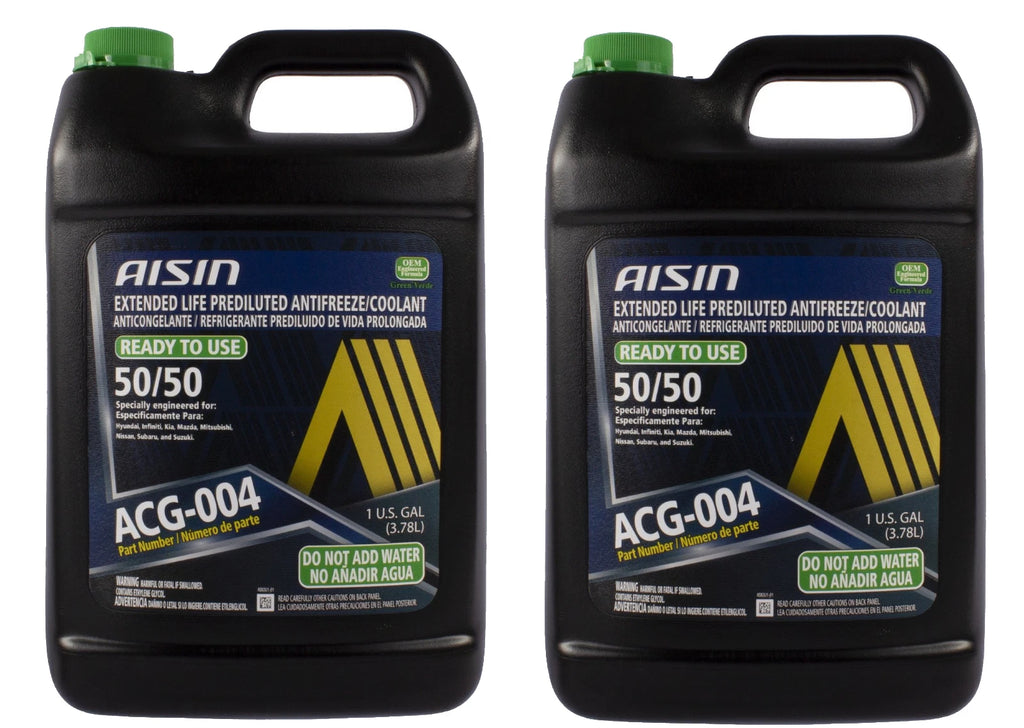 2 Gallons Ready to use Engine Coolant/Antifreeze (HOAT) AISIN Pre-diluted Green