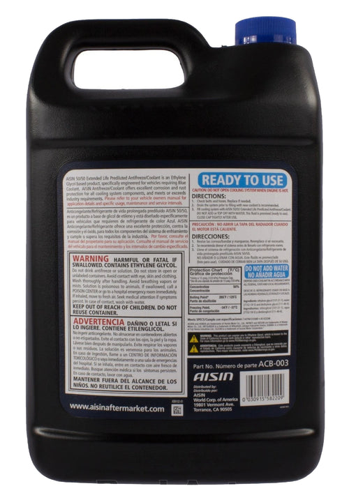 1 Galon Engine Coolant/Antifreeze AISIN HOAT Extended Life Pre-diluted BLUE