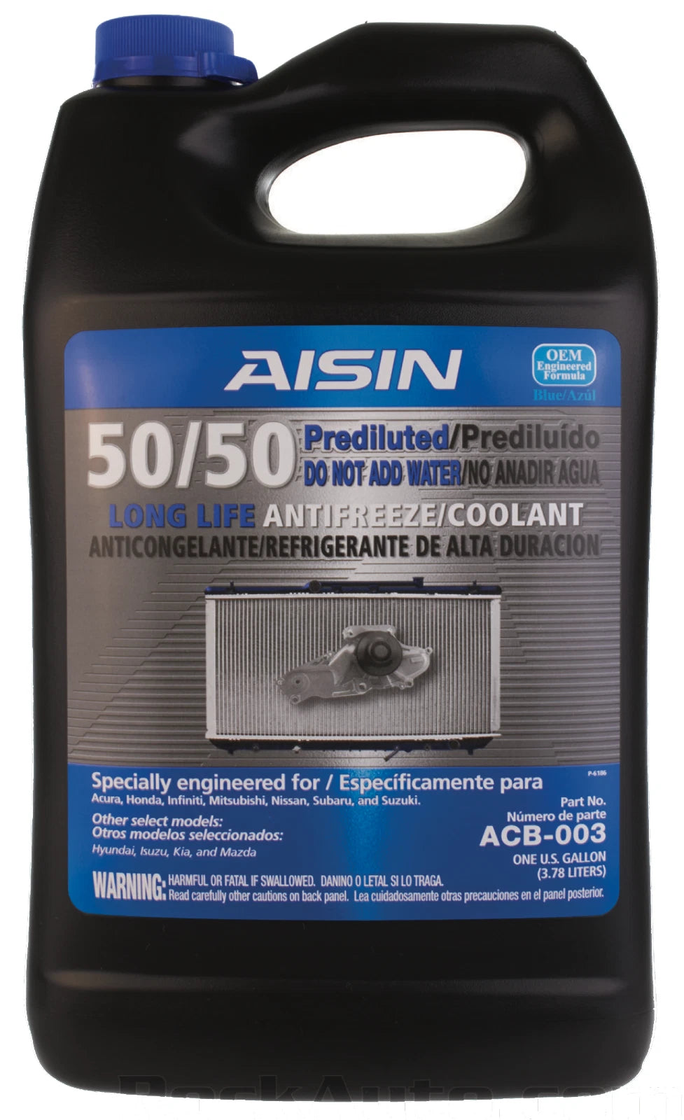 1 Galon Engine Coolant/Antifreeze AISIN HOAT Extended Life Pre-diluted BLUE