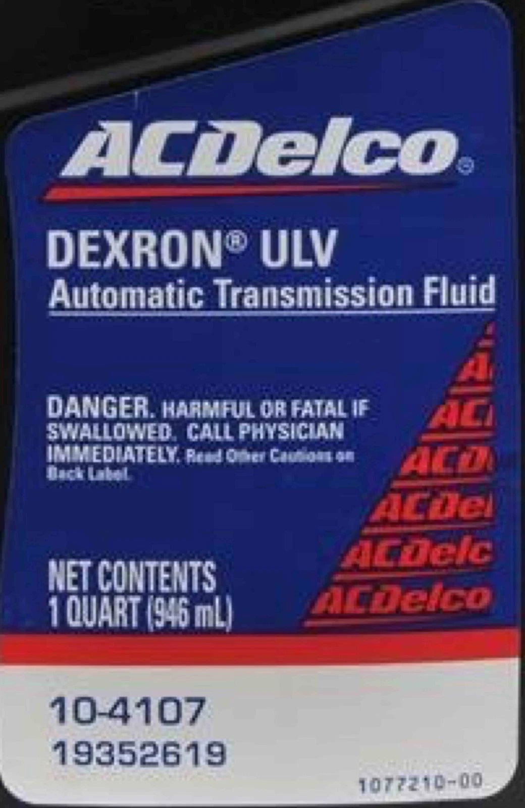 12 Quarts Automatic Transmission Fluid ACDelco GM Original Equipment DEXRON ULV