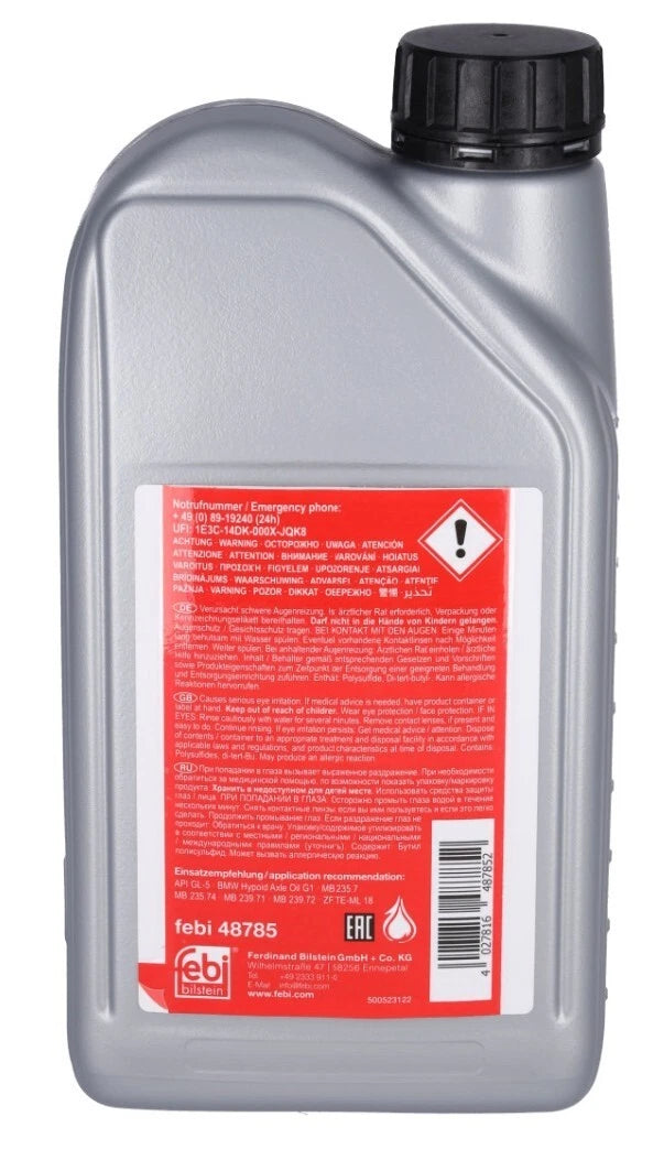 4 Liter Hypoid Differential Oil FEBI SAE 75W85 for MB 235.7 235.74 239.71 239.72