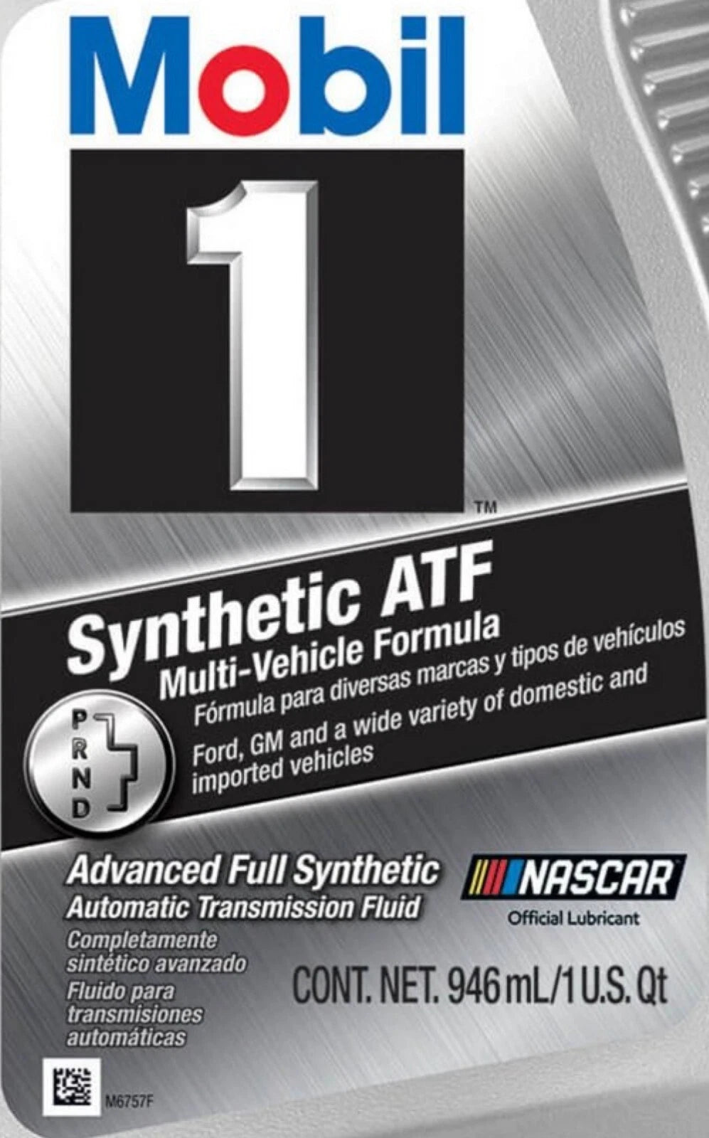 1 Quart/Liter Automatic Transmission Fluid MOBIL 1 Synthetic ATF